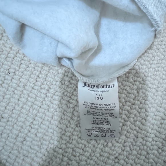 Juicy Couture toddler girls grey sweatshirt and sweatpants - size 12M - Picture 3 of 8